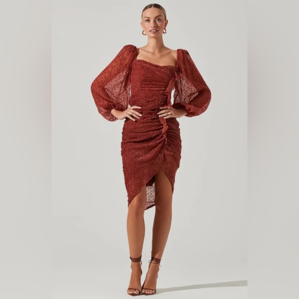 Athens Dress In Cranberry Burnout